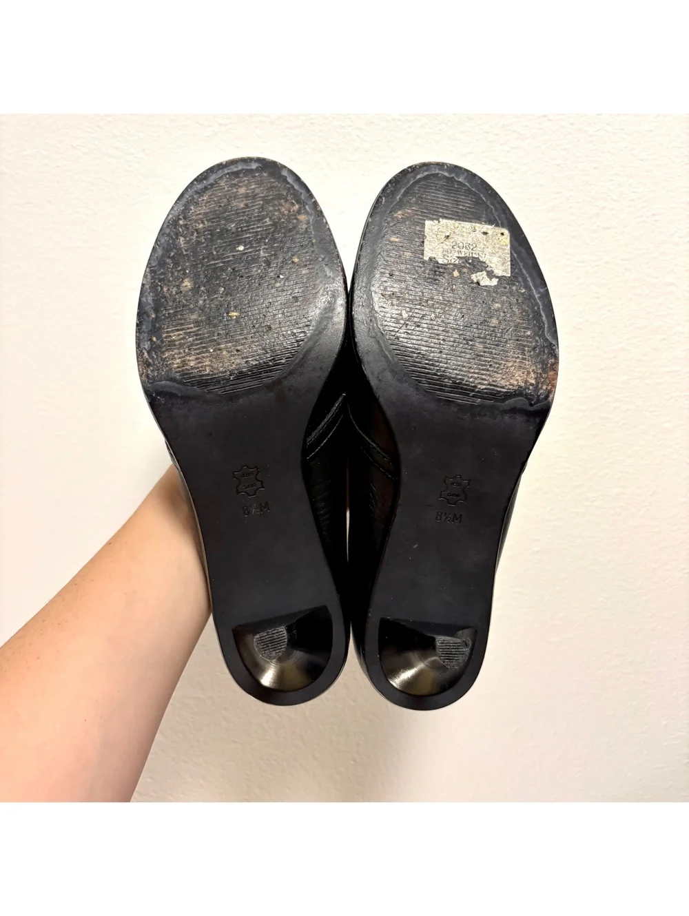 Michael Kors Westside Mid Moc Black Leather Loafers Pumps Heels Size 8.5 M Box